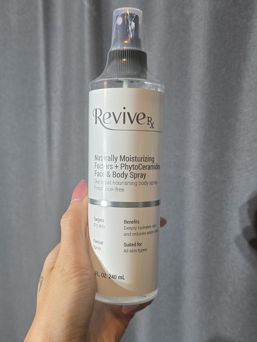 NWT REVIVE Rx Naturally Moisturizing Factors + PhytoCeramides Face & Body Spray